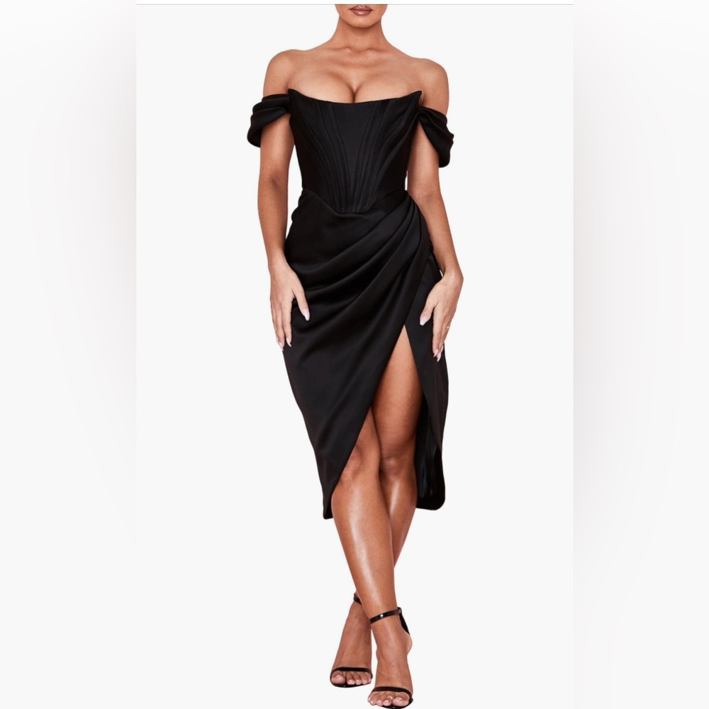 House of CB Black Asymmetrical Dress